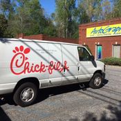 Chick-fil-a car graphic